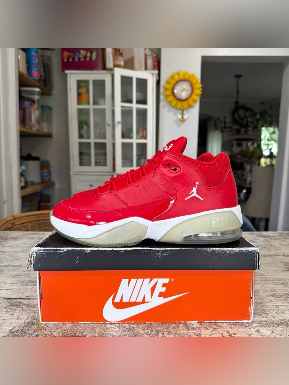 Nike Air Jordan Max Aura 3 Men's Basketball Shoes University Red White Size 9